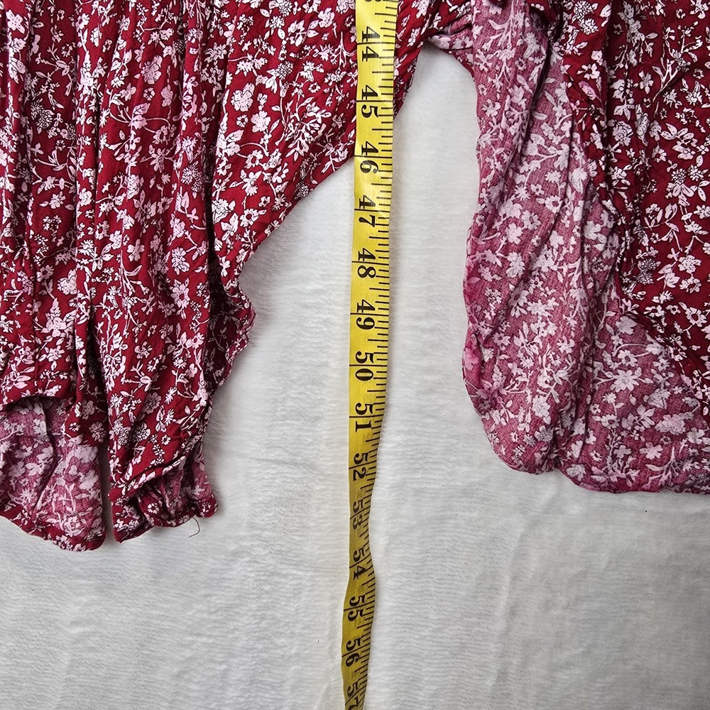 Hayden Los Angeles Floral Ruched Waist Maxi Dress Asymmetrical‎ Hem Size Medium - Picture 11 of 11